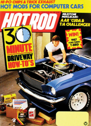 HOT ROD 1987 JULY - CUDA AAR, CHALLENGER T/A